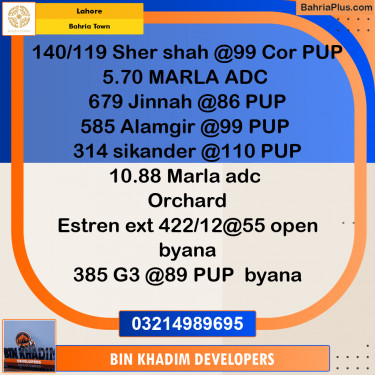 Residential Plot for Sale in Bahria Town, Lahore - (BP-270788)