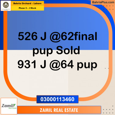 8 Marla Residential Plot for Sale in Phase 2 - J Block -  Bahria Orchard, Lahore - (BP-270846)