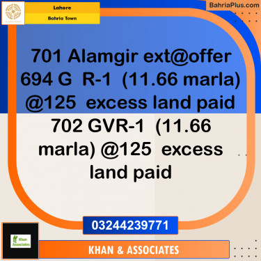 Residential Plot for Sale in Bahria Town, Lahore - (BP-271028)