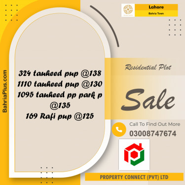 Residential Plot for Sale in Bahria Town, Lahore - (BP-271060)