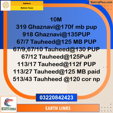 Residential Plot for Sale in Bahria Town, Lahore - (BP-271113)