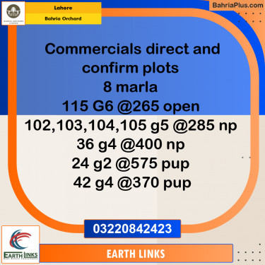Commercial Plot for Sale in Bahria Orchard, Lahore - (BP-271183)