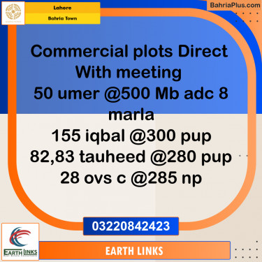 Commercial Plot for Sale in Bahria Town, Lahore - (BP-271184)