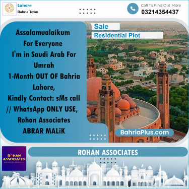 Residential Plot for Sale in Bahria Town, Lahore - (BP-271264)