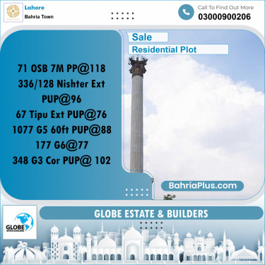 Residential Plot for Sale in Bahria Town, Lahore - (BP-271355)