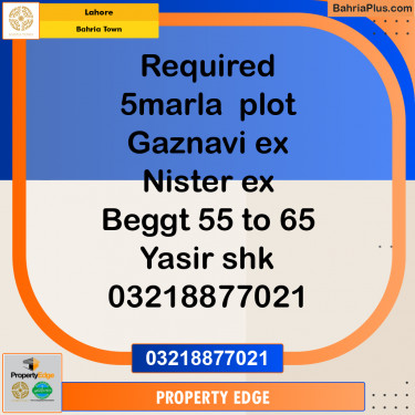 Residential Plot for Sale in Bahria Town, Lahore - (BP-271366)