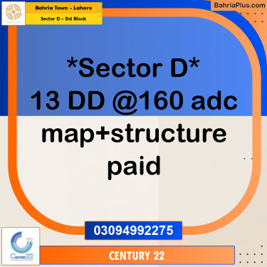 10 Marla Residential Plot for Sale in Sector D - DD Block -  Bahria Town, Lahore - (BP-271426)