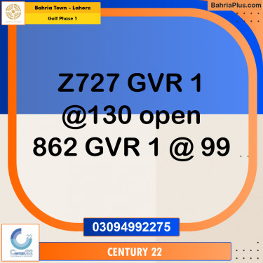 10 Marla Residential Plot for Sale in Golf Phase 1 -  Bahria Town, Lahore - (BP-271432)