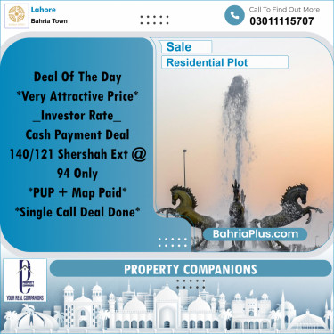 Residential Plot for Sale in Bahria Town, Lahore - (BP-271459)