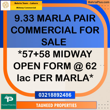 10 Marla Commercial Plot for Sale in Midway Commercial -  Bahria Town, Lahore - (BP-271536)