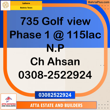Residential Plot for Sale in Bahria Town, Lahore - (BP-271537)