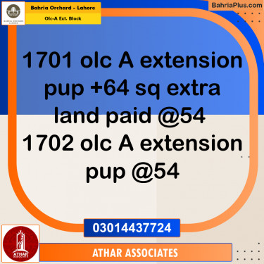 5 Marla Residential Plot for Sale in OLC-A Ext. Block -  Bahria Orchard, Lahore - (BP-271551)