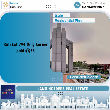 5 Marla Residential Plot for Sale in Bahria Town, Lahore - (BP-271692)