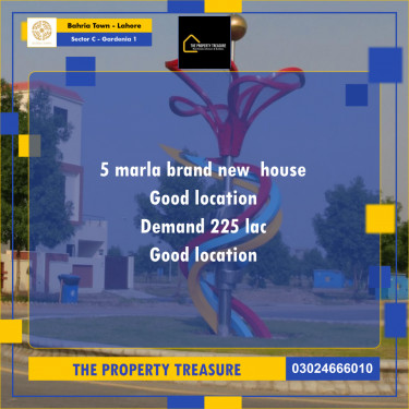 5 Marla Residential House for Sale in Sector C - Gardenia 1 -  Bahria Town, Lahore - (BP-271796)