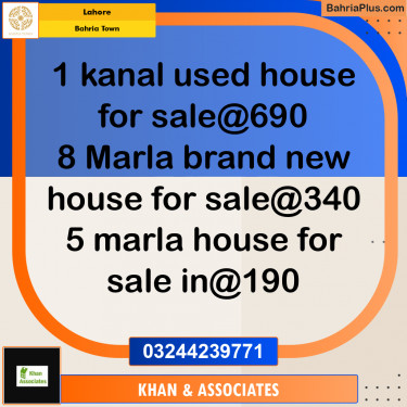 Residential House for Sale in Bahria Town, Lahore - (BP-271810)