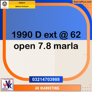 Residential Plot for Sale in Bahria Orchard, Lahore - (BP-271853)