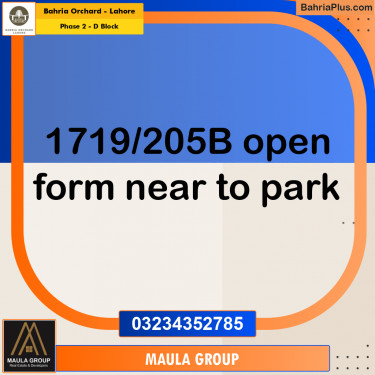 10 Marla Residential Plot for Sale in Phase 2 - D Block -  Bahria Orchard, Lahore - (BP-271864)