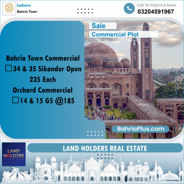 Commercial Plot for Sale in Bahria Town, Lahore - (BP-271956)