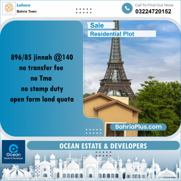 Residential Plot for Sale in Bahria Town, Lahore - (BP-272027)