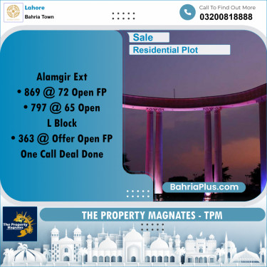 5 Marla Residential Plot for Sale in Bahria Town, Lahore - (BP-272055)