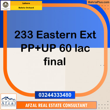Residential Plot for Sale in Bahria Orchard, Lahore - (BP-272082)