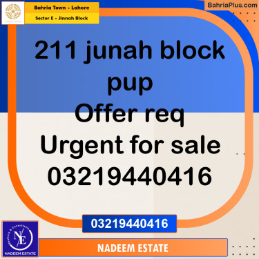 Residential Plot for Sale in Sector E - Jinnah Block -  Bahria Town, Lahore - (BP-272127)