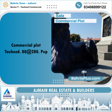 5 Marla Commercial Plot for Sale in Sector F - Tauheed Commercial -  Bahria Town, Lahore - (BP-272148)