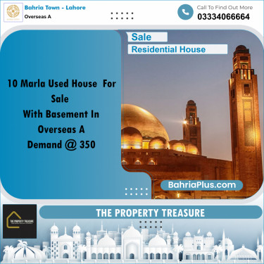 10 Marla Residential House for Sale in Overseas A -  Bahria Town, Lahore - (BP-272197)