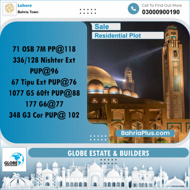 Residential Plot for Sale in Bahria Town, Lahore - (BP-272334)