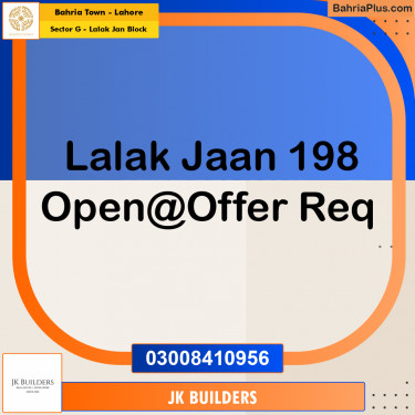 5 Marla Residential Plot for Sale in Sector G - Lalak Jan Block -  Bahria Town, Lahore - (BP-272369)