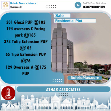 10 Marla Residential Plot for Sale in Overseas C -  Bahria Town, Lahore - (BP-272411)