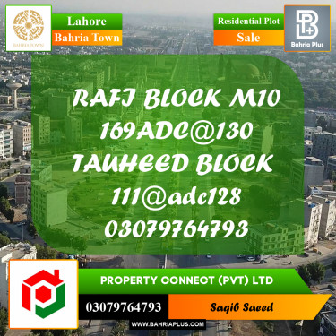 Residential Plot for Sale in Bahria Town, Lahore - (BP-272469)