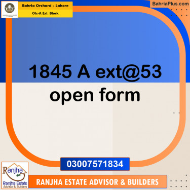 5 Marla Residential Plot for Sale in OLC-A Ext. Block -  Bahria Orchard, Lahore - (BP-272499)
