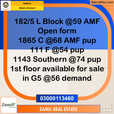 Residential Plot for Sale in Bahria Orchard, Lahore - (BP-272539)