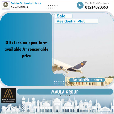 5 Marla Residential Plot for Sale in Phase 2 - D Block -  Bahria Orchard, Lahore - (BP-272631)