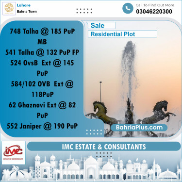 Residential Plot for Sale in Bahria Town, Lahore - (BP-272654)