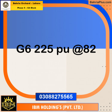 10 Marla Residential Plot for Sale in Phase 4 - G6 Block -  Bahria Orchard, Lahore - (BP-272832)