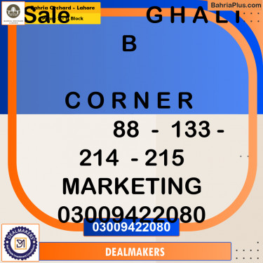 8 Marla Residential Plot for Sale in Phase 2 - H Block -  Bahria Orchard, Lahore - (BP-272837)