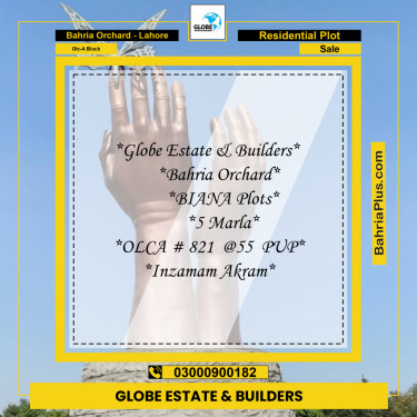 5 Marla Residential Plot for Sale in OLC-A Block -  Bahria Orchard, Lahore - (BP-272950)
