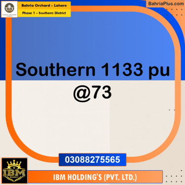 10 Marla Residential Plot for Sale in Phase 1 - Southern District -  Bahria Orchard, Lahore - (BP-272960)