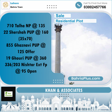 Residential Plot for Sale in Bahria Town, Lahore - (BP-273028)