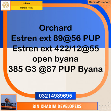 Residential Plot for Sale in Bahria Town, Lahore - (BP-273085)