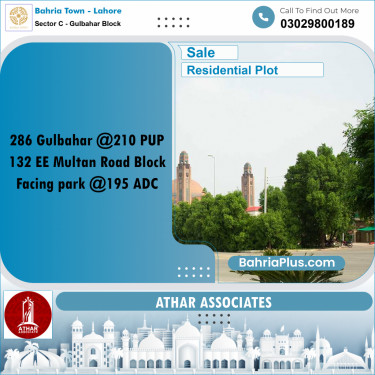 10 Marla Residential Plot for Sale in Sector C - Gulbahar Block -  Bahria Town, Lahore - (BP-273161)