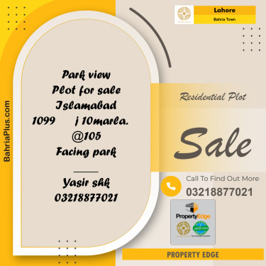 Residential Plot for Sale in Bahria Town, Lahore - (BP-273170)