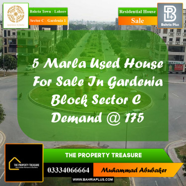 5 Marla Residential House for Sale in Sector C - Gardenia 1 -  Bahria Town, Lahore - (BP-273374)