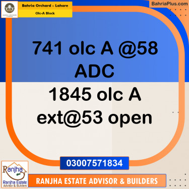 5 Marla Residential Plot for Sale in OLC-A Block -  Bahria Orchard, Lahore - (BP-273446)