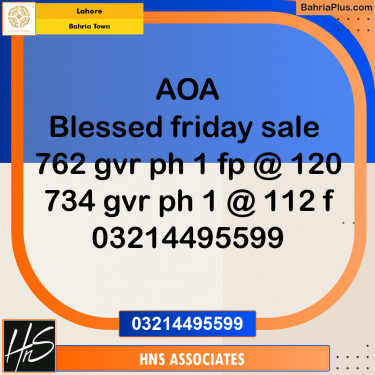 Residential Plot for Sale in Bahria Town, Lahore - (BP-273458)