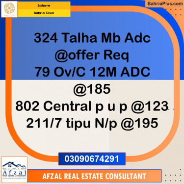 Residential Plot for Sale in Bahria Town, Lahore - (BP-273504)