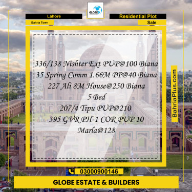 Residential Plot for Sale in Bahria Town, Lahore - (BP-273657)