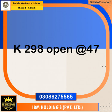 5 Marla Residential Plot for Sale in Phase 2 - K Block -  Bahria Orchard, Lahore - (BP-273703)
